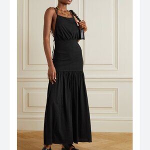 NWT BASSIKE + NET SUSTAIN open-back paneled cotton jersey maxi dress size 2